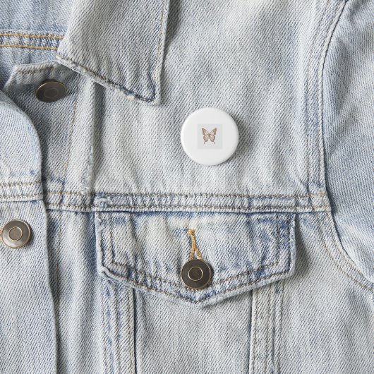 Badge Rond 2,50 Cm Papier papillon (En situation)