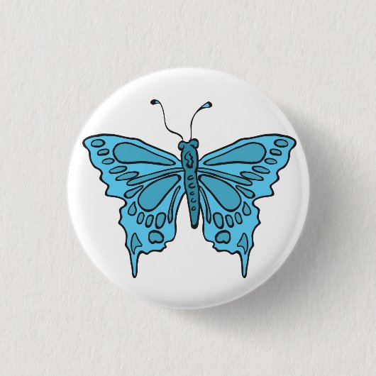Badge Rond 2,50 Cm papillon (Devant)