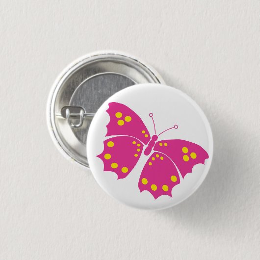 Badge Rond 2,50 Cm Papillon (Devant & derrière)