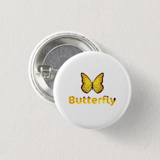 Badge Rond 2,50 Cm Papillon (Devant & derrière)