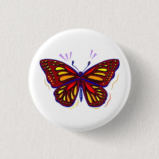 Badge Rond 2,50 Cm Papillon - Bouton arrondi