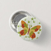 Badge Rond 2,50 Cm Papillon fugitif dans l'herbe (Devant & derrière)