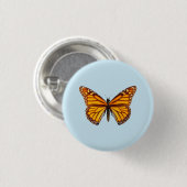Badge Rond 2,50 Cm Papillon Monarque (Devant & derrière)