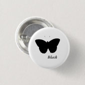 Badge Rond 2,50 Cm Papillon noir (Devant & derrière)