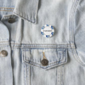 Badge Rond 2,50 Cm Papillons Bleus (En situation)