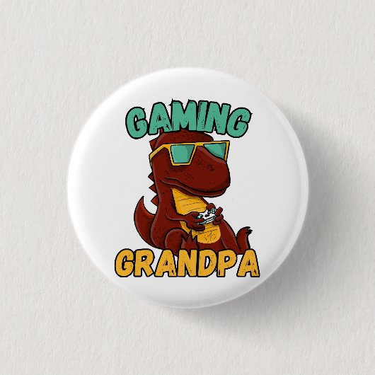 Badge Rond 2,50 Cm Papy des jeux vidéo (Devant)