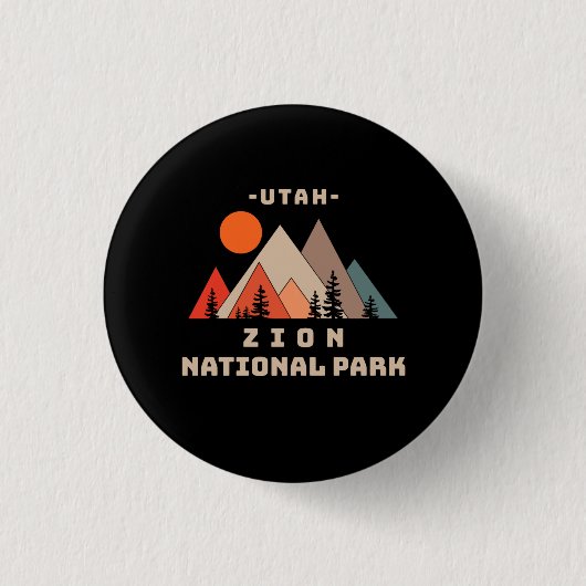Badge Rond 2,50 Cm Parc national de Zion (Devant)