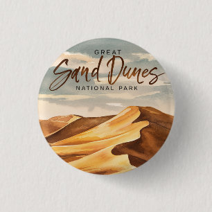 Badge Rond 2,50 Cm Parc national des Dunes de sable Great Sand