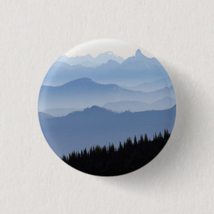 Badge Rond 2,50 Cm Parc national du mont Rainier Montagnes Cascade