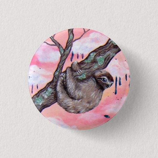 Badge Rond 2,50 Cm Paresse (Devant)