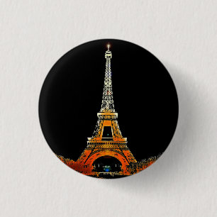 Badge Rond 2,50 Cm Paris à chaque instant : Bouton de voyage Tour Eif