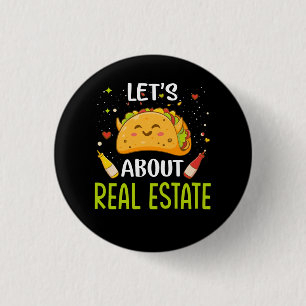 Badge Rond 2,50 Cm Parlons Immobilier Taco Bout Tacos Mexicain Foot