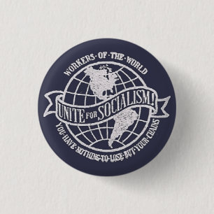 Badge Rond 2,50 Cm Parti Socialiste du monde de l'insigne des