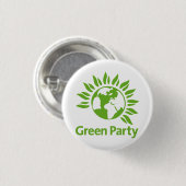 Badge Rond 2,50 Cm Parti Vert (Devant & derrière)