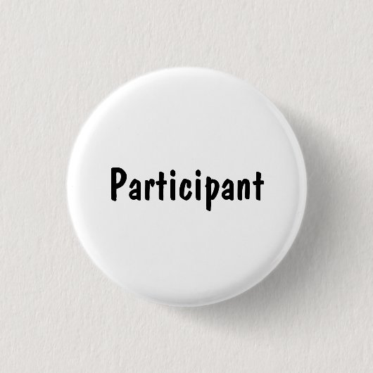Badge Rond 2,50 Cm Participant (Devant)