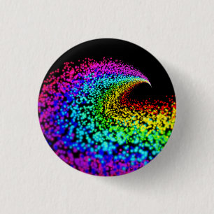 Badge Rond 2,50 Cm Particules colorées