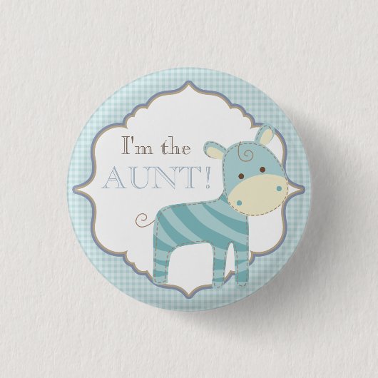 Badge Rond 2,50 Cm Partie de baby shower faite sur commande je suis (Devant)