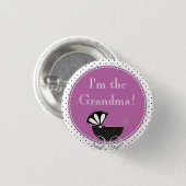 Badge Rond 2,50 Cm Partie de baby shower faite sur commande je suis (Devant & derrière)