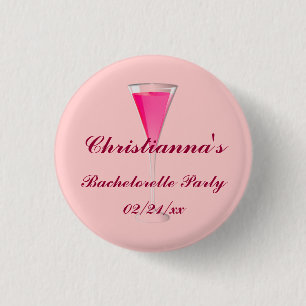 Badge Rond 2,50 Cm "Partie de Bachelorette" - avec la cannelure de