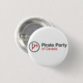 Badge Rond 2,50 Cm Partie de pirate du Canada (Devant & derrière)
