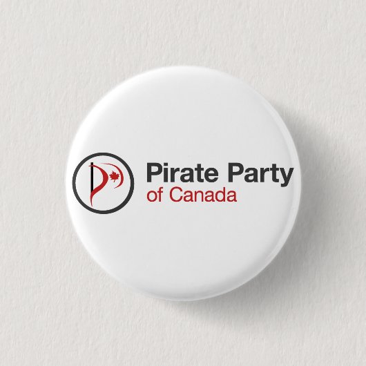 Badge Rond 2,50 Cm Partie de pirate du Canada (Devant)