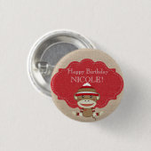 Badge Rond 2,50 Cm Partie faite sur commande rustique adorable de (Devant & derrière)