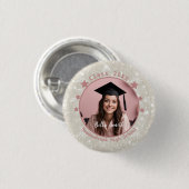 Badge Rond 2,50 Cm Parties scintillant moderne Photo Pink Dift Gradua (Devant & derrière)