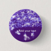 Badge Rond 2,50 Cm Parties scintillant violet simple étoiles scintill (Devant)
