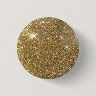 Badge Rond 2,50 Cm Parties scintillantes de luxe d'or - image