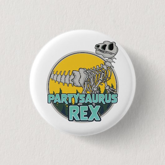 Badge Rond 2,50 Cm Partysaurus (Devant)