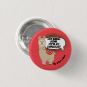 Badge Rond 2,50 Cm Pas de drame Llama (vous n'êtes pas Shakespeare !) (Devant & derrière)