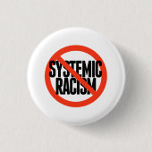 Badge Rond 2,50 Cm Pas de racisme systémique (Devant)