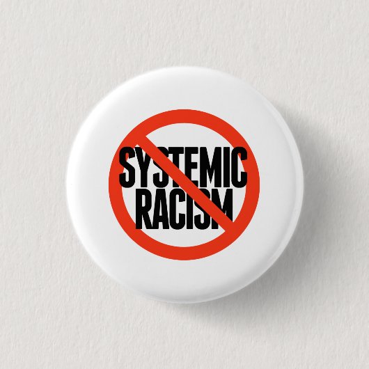 Badge Rond 2,50 Cm Pas de racisme systémique (Devant)