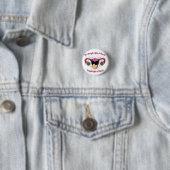Badge Rond 2,50 Cm Pas Fragile Comme Une Galaxie Fleur Uterus (En situation)