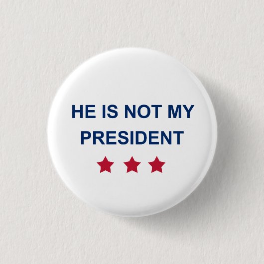 Badge Rond 2,50 Cm Pas mon président (Devant)