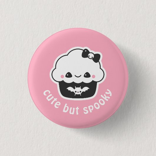 Badge Rond 2,50 Cm Pastel Grunge Éffrayant Cute Cupcake (Devant)