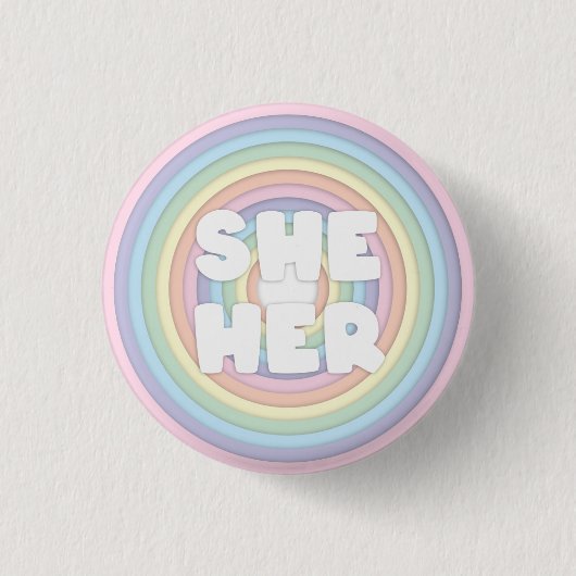 Badge Rond 2,50 Cm Pastel Rainbow (Devant)