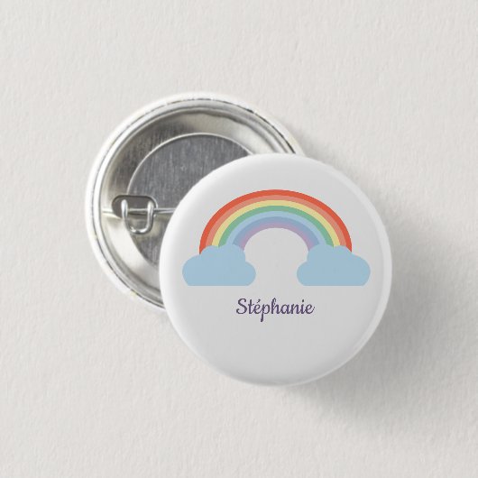 Badge Rond 2,50 Cm Pastel Rainbow (Devant & derrière)