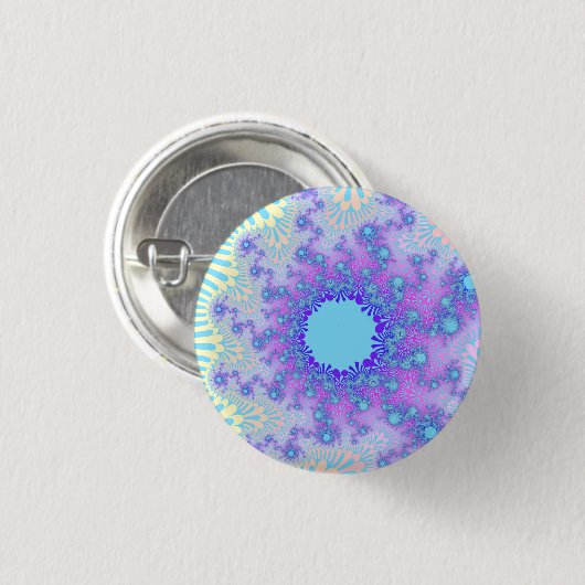 Badge Rond 2,50 Cm Pastel Sky Sunburst (Devant & derrière)