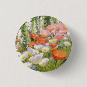 Badge Rond 2,50 Cm Pastels de jardin