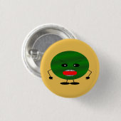 Badge Rond 2,50 Cm Pastèque en colère (Devant & derrière)