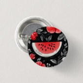 Badge Rond 2,50 Cm Pastèque Palestine libre (Devant & derrière)