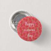 Badge Rond 2,50 Cm Pastèque rose moderne, été (Devant & derrière)
