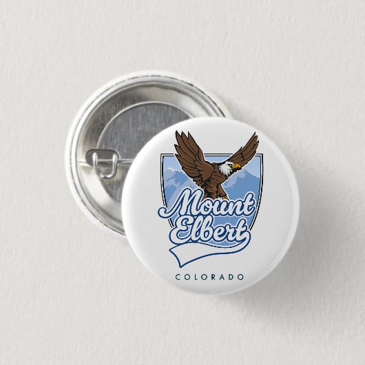 Badge Rond 2,50 Cm Patch de voyage Mount Elbert (Devant & derrière)