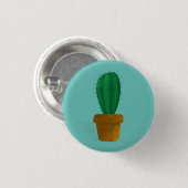 Badge Rond 2,50 Cm Pâte d'épingle de cactus à boutons mignons dessiné (Devant & derrière)