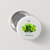 Badge Rond 2,50 Cm Patrick's Day Classic (Devant & derrière)