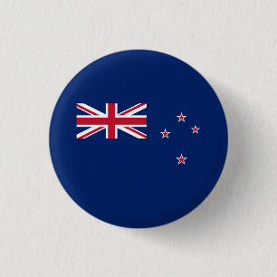 Badge Rond 2,50 Cm Patriotic New Zealand Flag