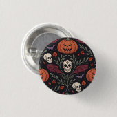 Badge Rond 2,50 Cm Pattern d'Halloween (Devant & derrière)