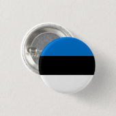 Badge Rond 2,50 Cm Pavillon Estonie (Devant & derrière)