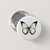 Badge Rond 2,50 Cm Pavillon papillon de Chypre (Devant & derrière)